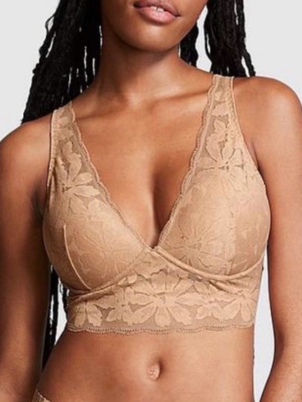 PINK Victoria's Secret Lace Lightly
Lined Plunge Bralette